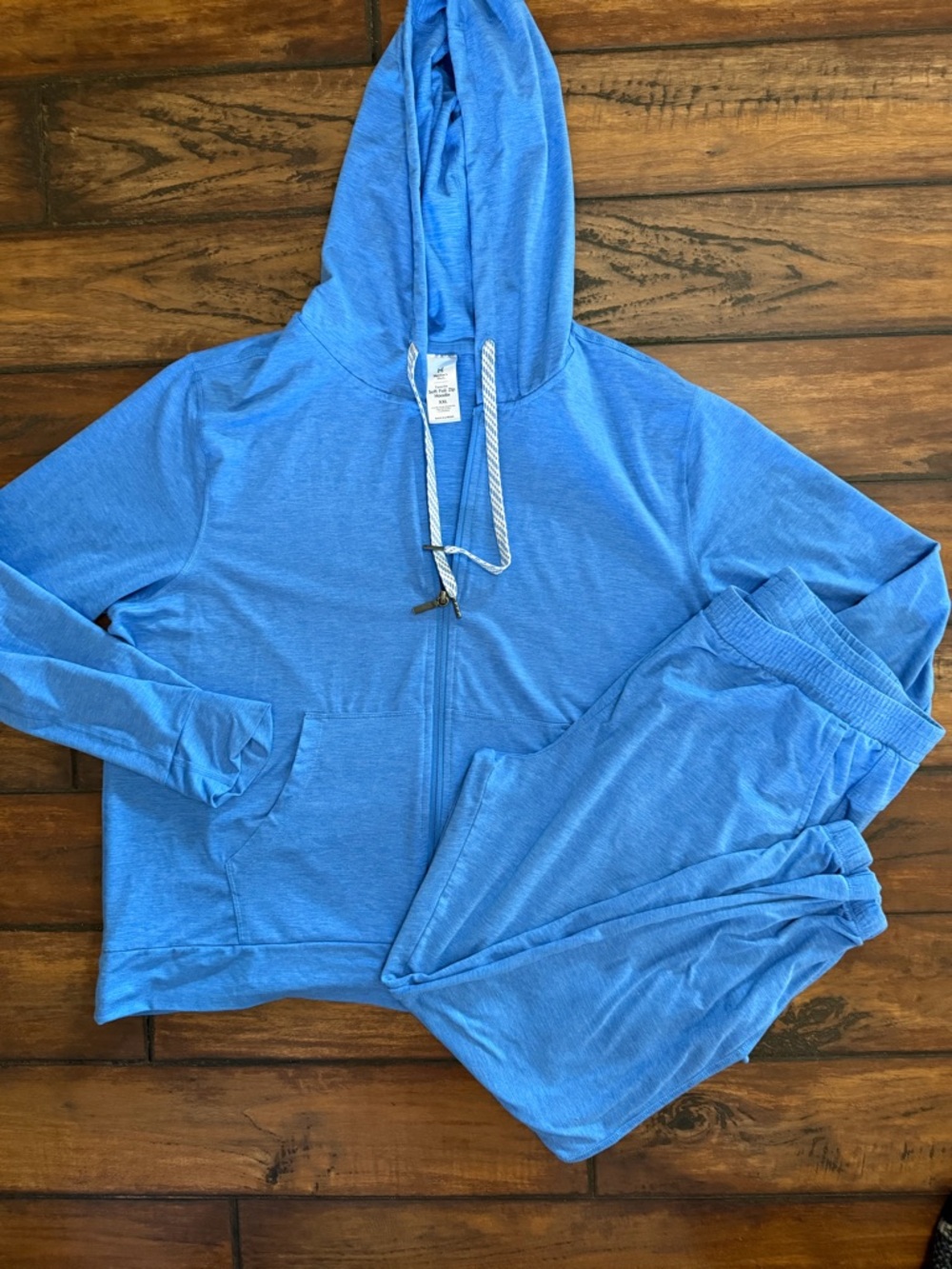 Members Mark Like New Women's Light Blue Hooded Zip Jacket & Jogger Set